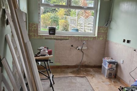 Before and After photos - Living room