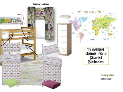 Concept Board - Kids shared bedroom makeover
